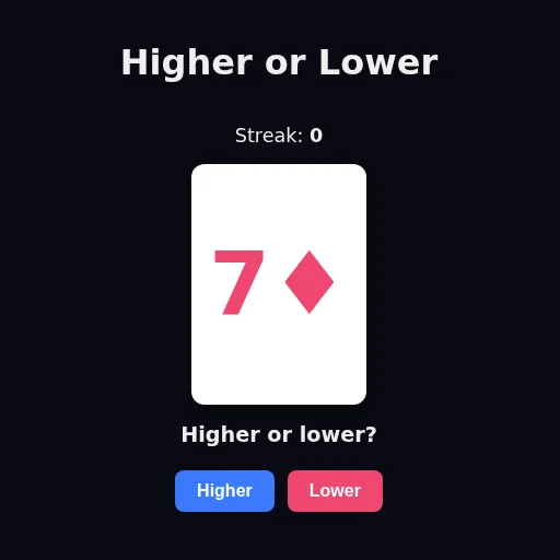 Higher or Lower